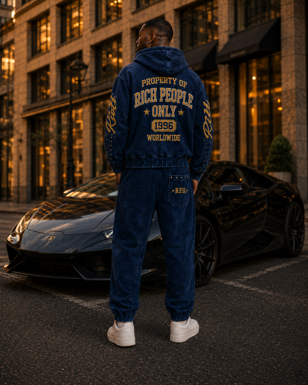 Rich People Only Premium Velour Tracksuit Set