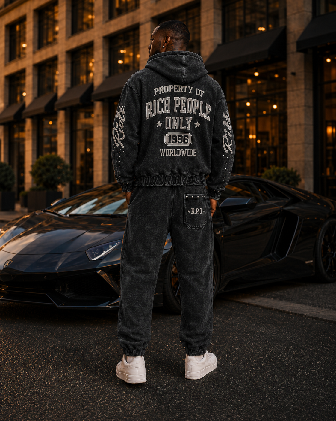 Rich People Only Premium Velour Tracksuit Set