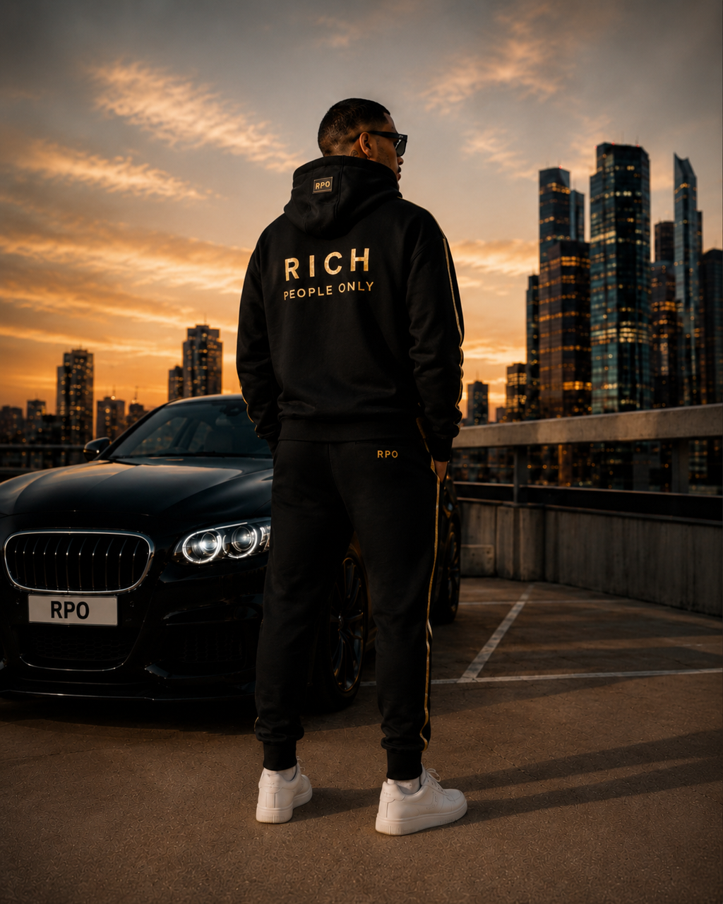 Rich People Only Signature Black Tracksuit