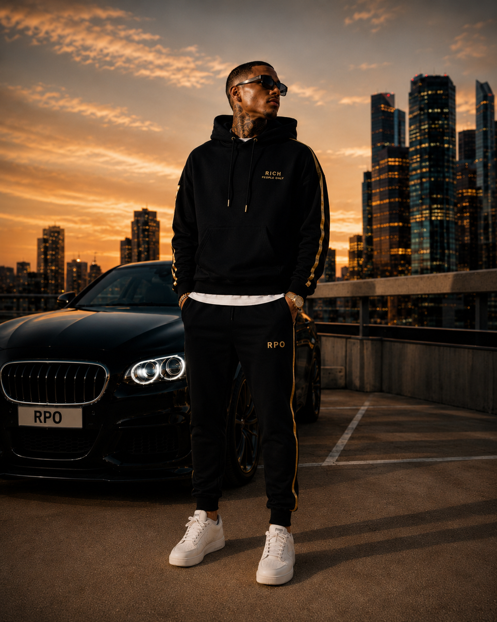 Rich People Only Signature Black Tracksuit