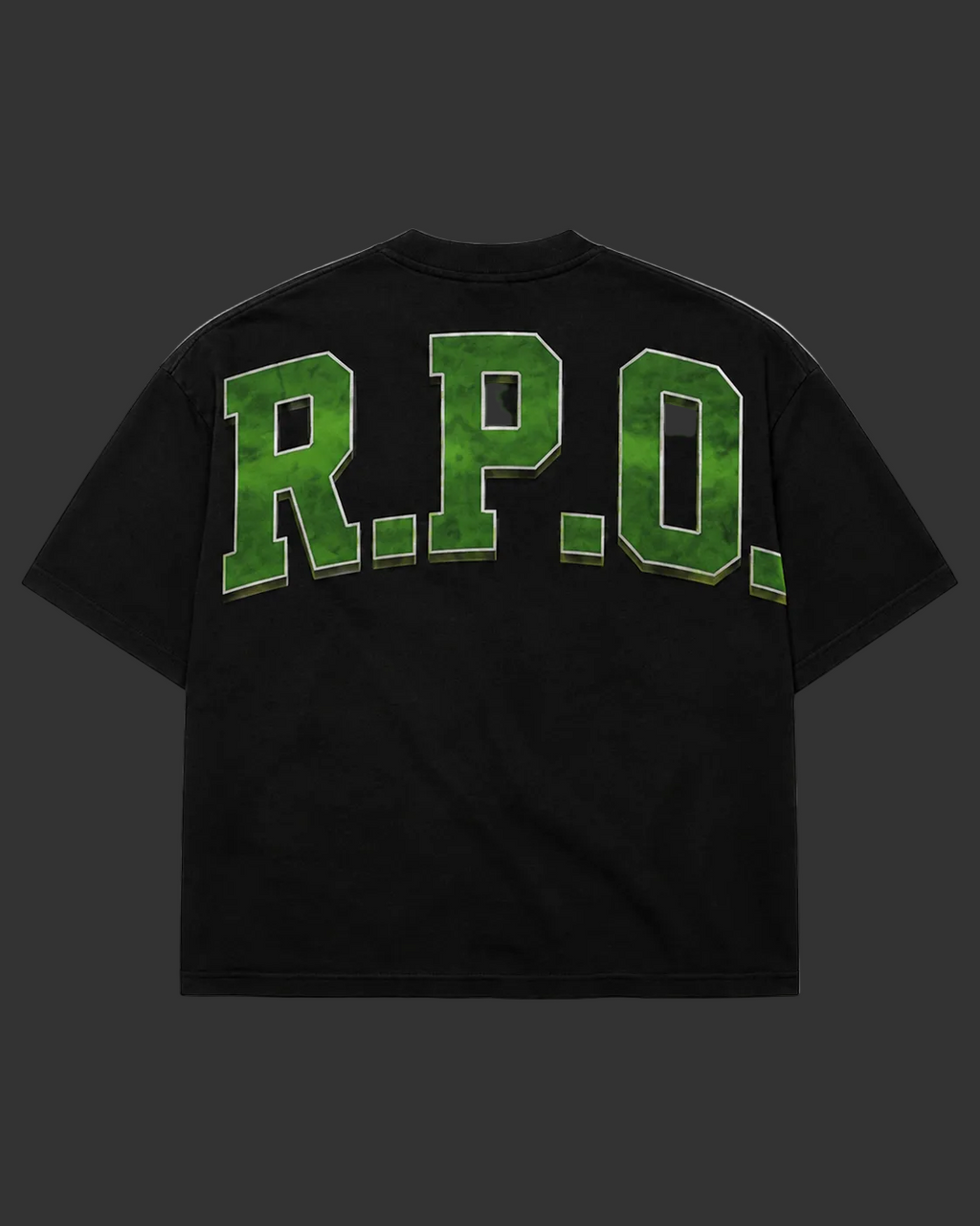 Rich People Only Oversized Graphic Tee . GREEN