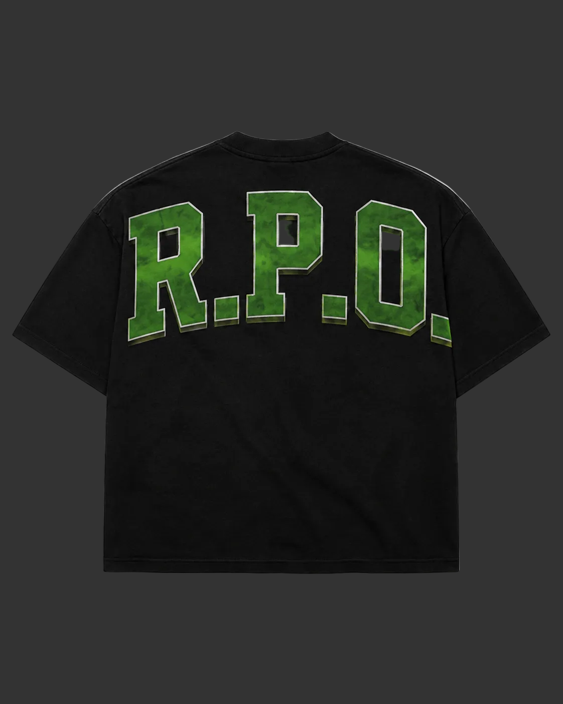 Rich People Only Oversized Graphic Tee . GREEN