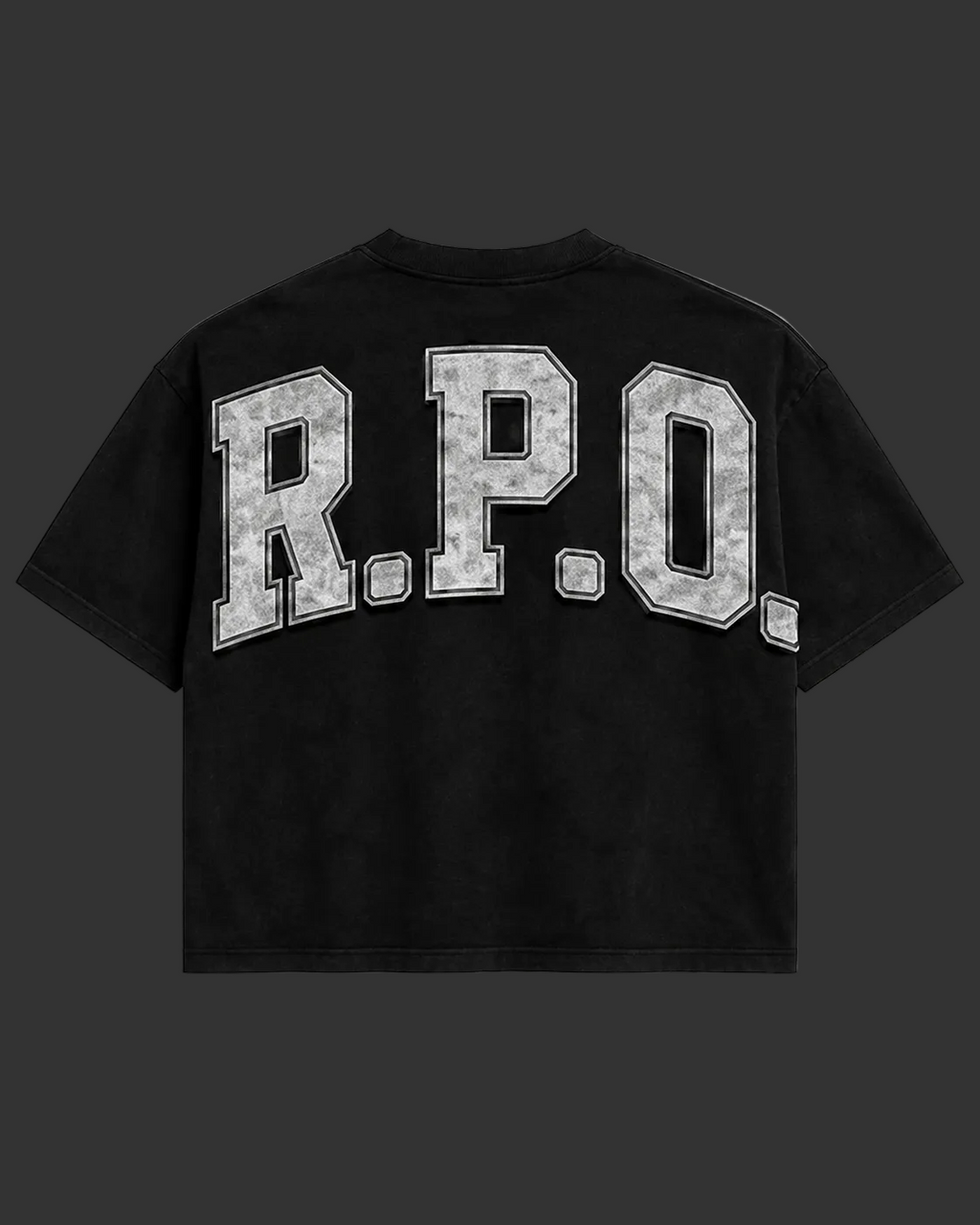 Rich People Only Oversized Graphic Tee . GREY