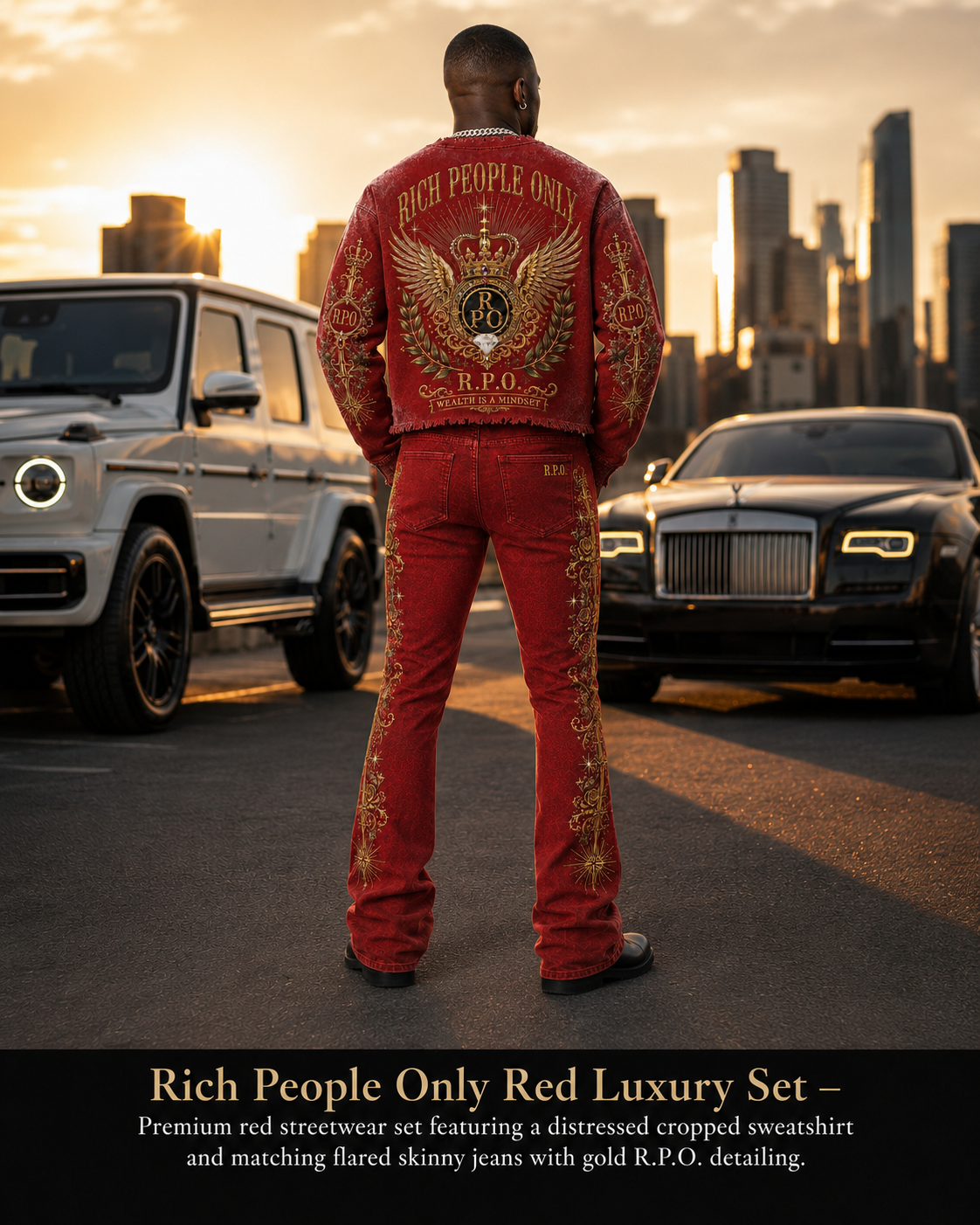 Rich People Only red Luxury Set