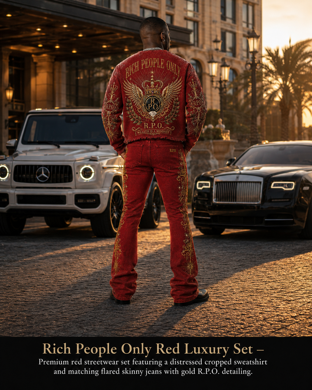 Rich People Only red Luxury Set