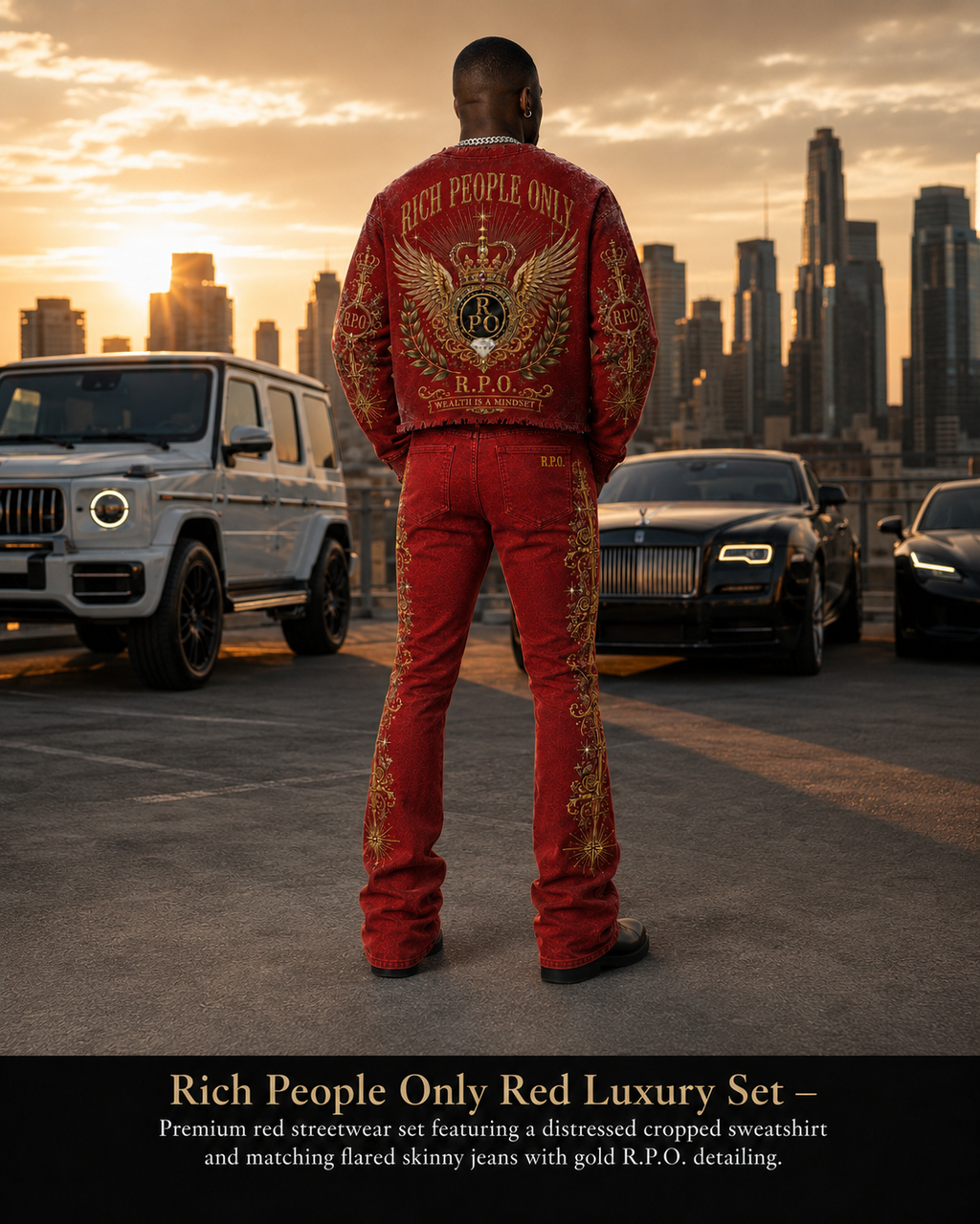 Rich People Only red Luxury Set