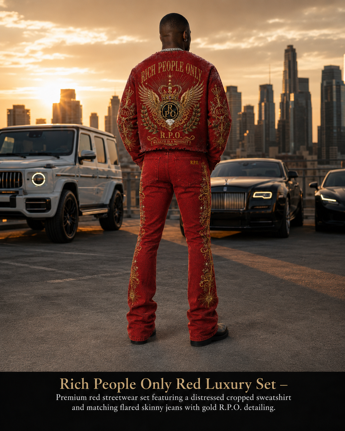 Rich People Only red Luxury Set