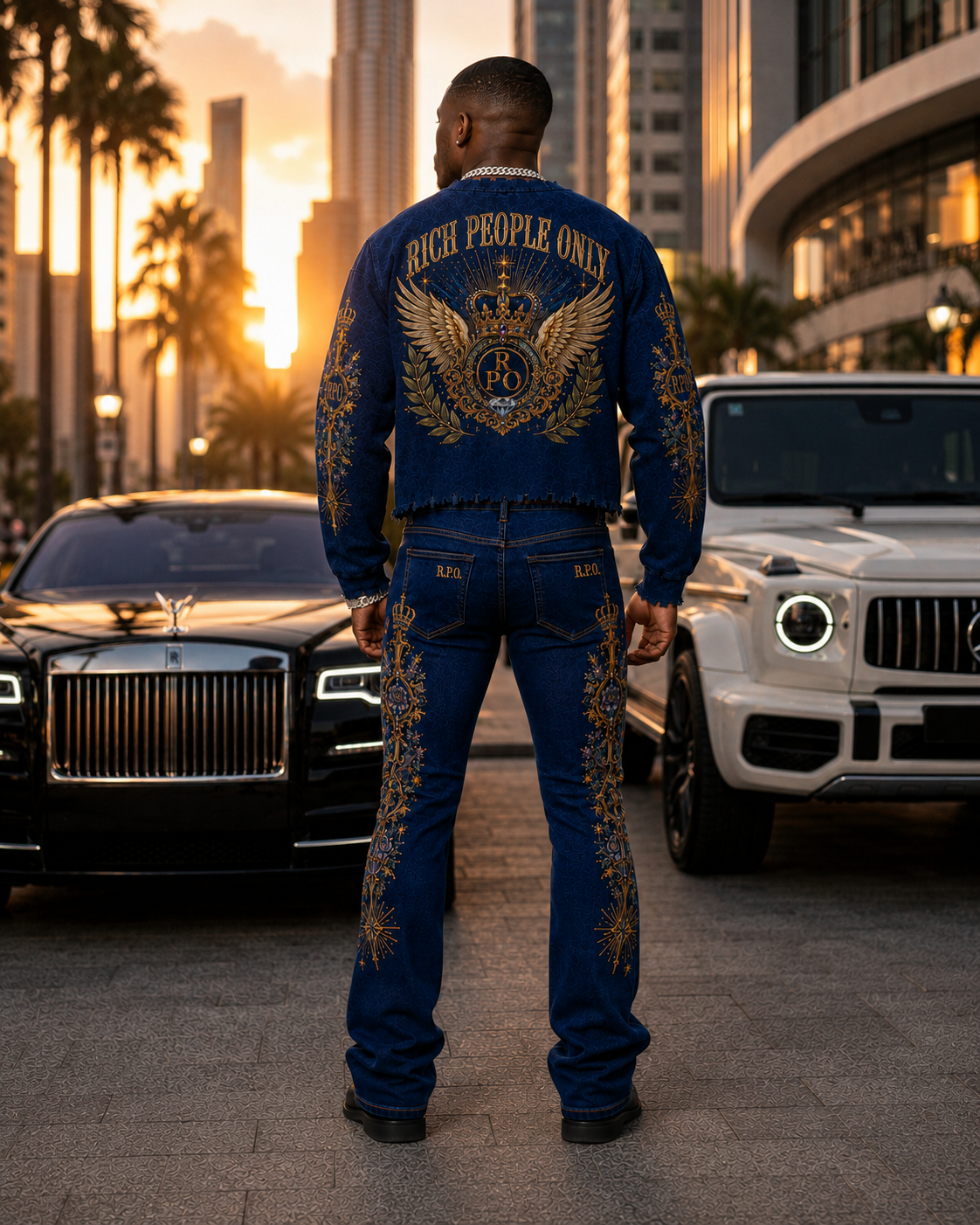Rich People Only BLUE Luxury SET