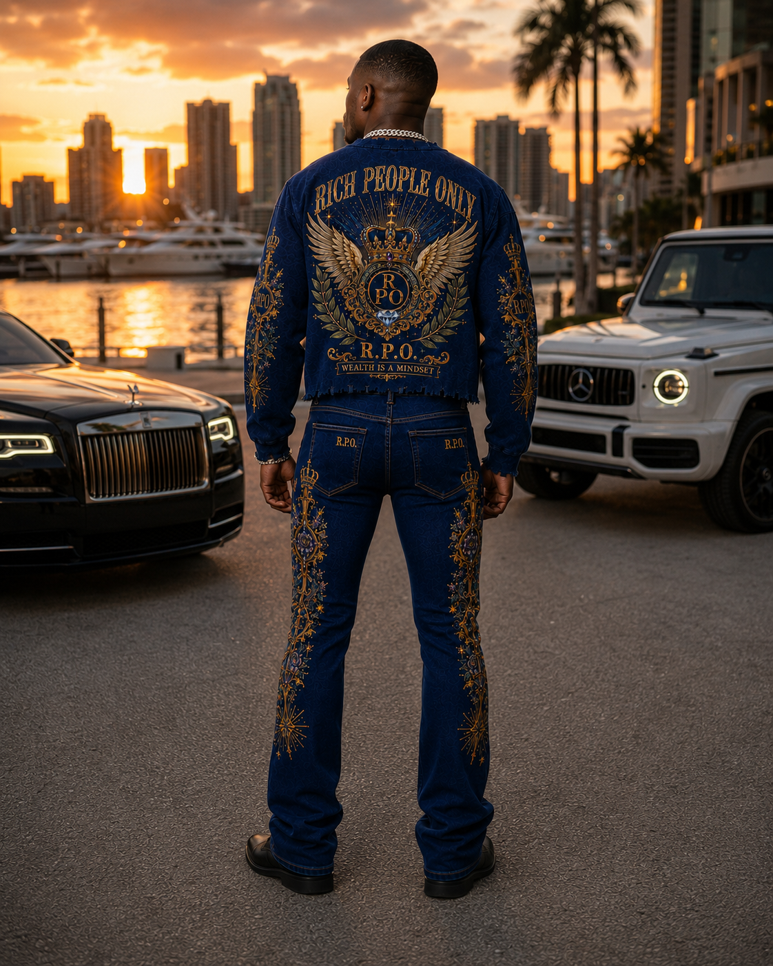 Rich People Only BLUE Luxury SET