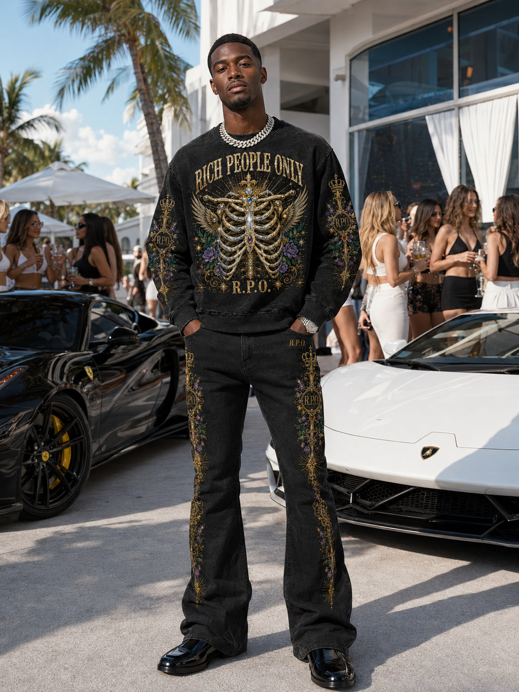 Rich People Only BLAK AND GOLD  Luxury