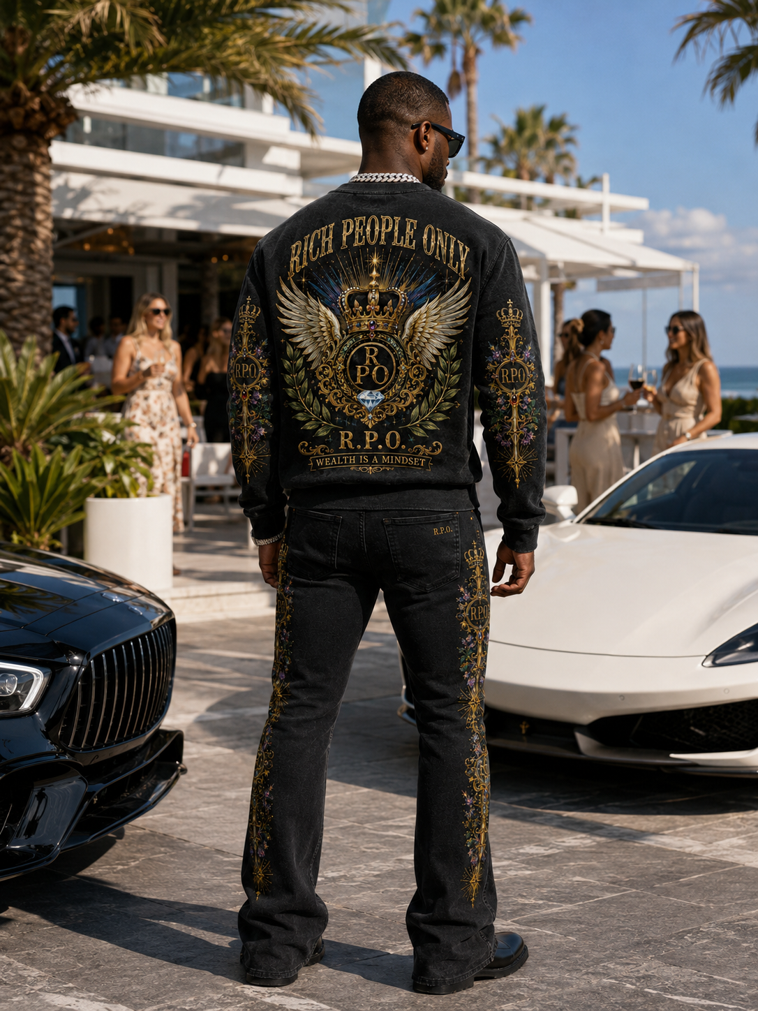 Rich People Only BLAK AND GOLD  Luxury
