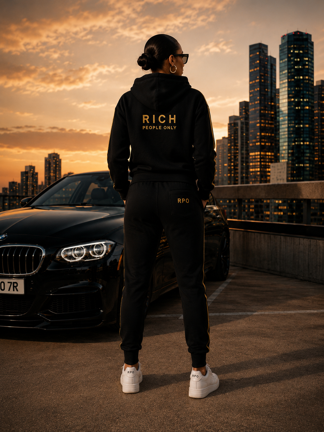 Rich People Only Signature Black AND BEIGE Tracksuit