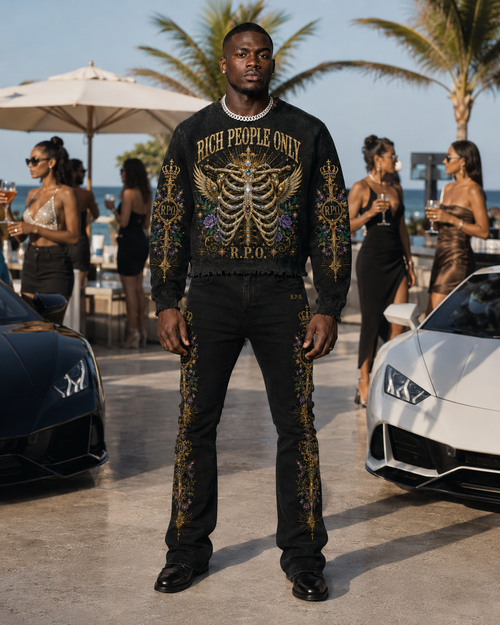 Rich People Only BLAK AND GOLD  Luxury