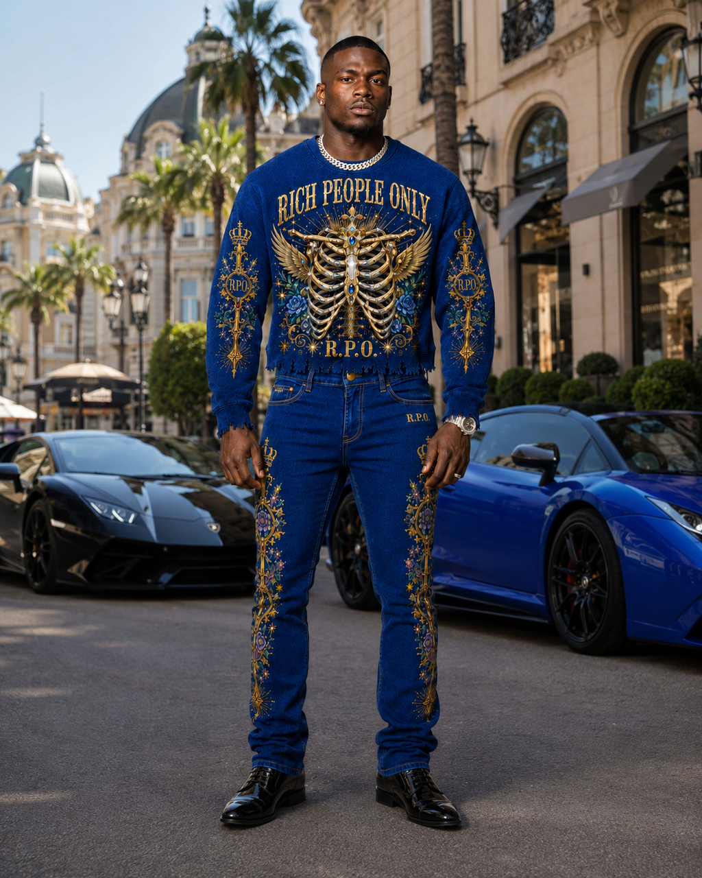 Rich People Only BLUE Luxury SET