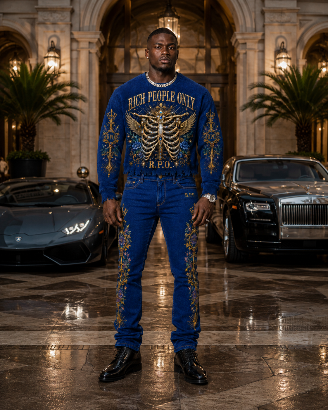 Rich People Only BLUE Luxury SET