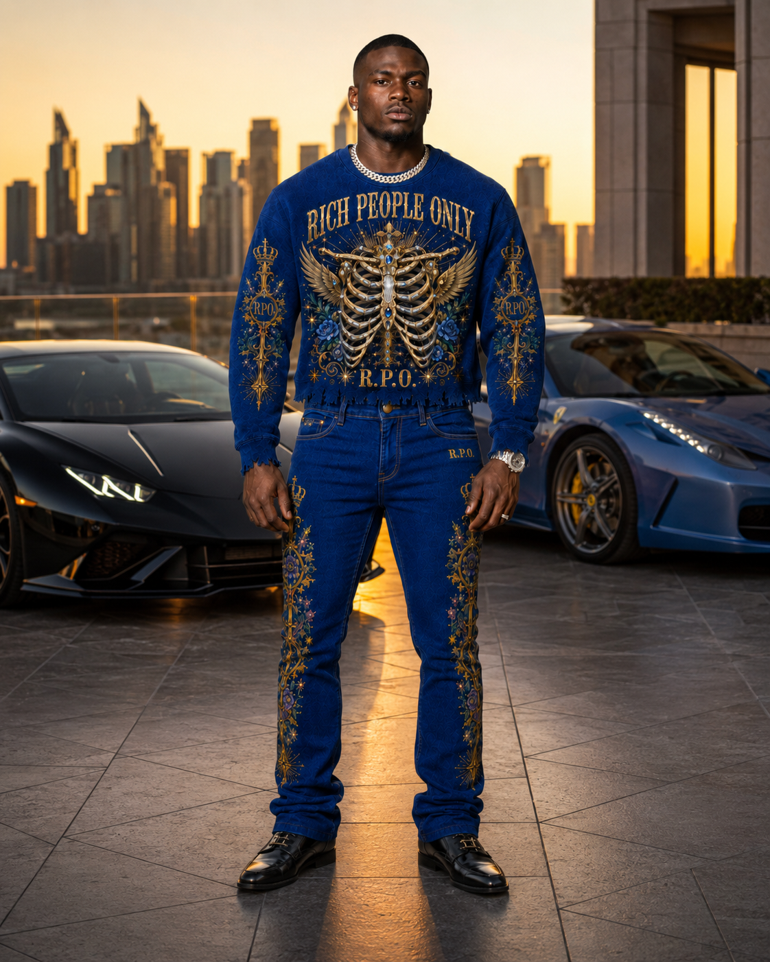 Rich People Only BLUE Luxury SET