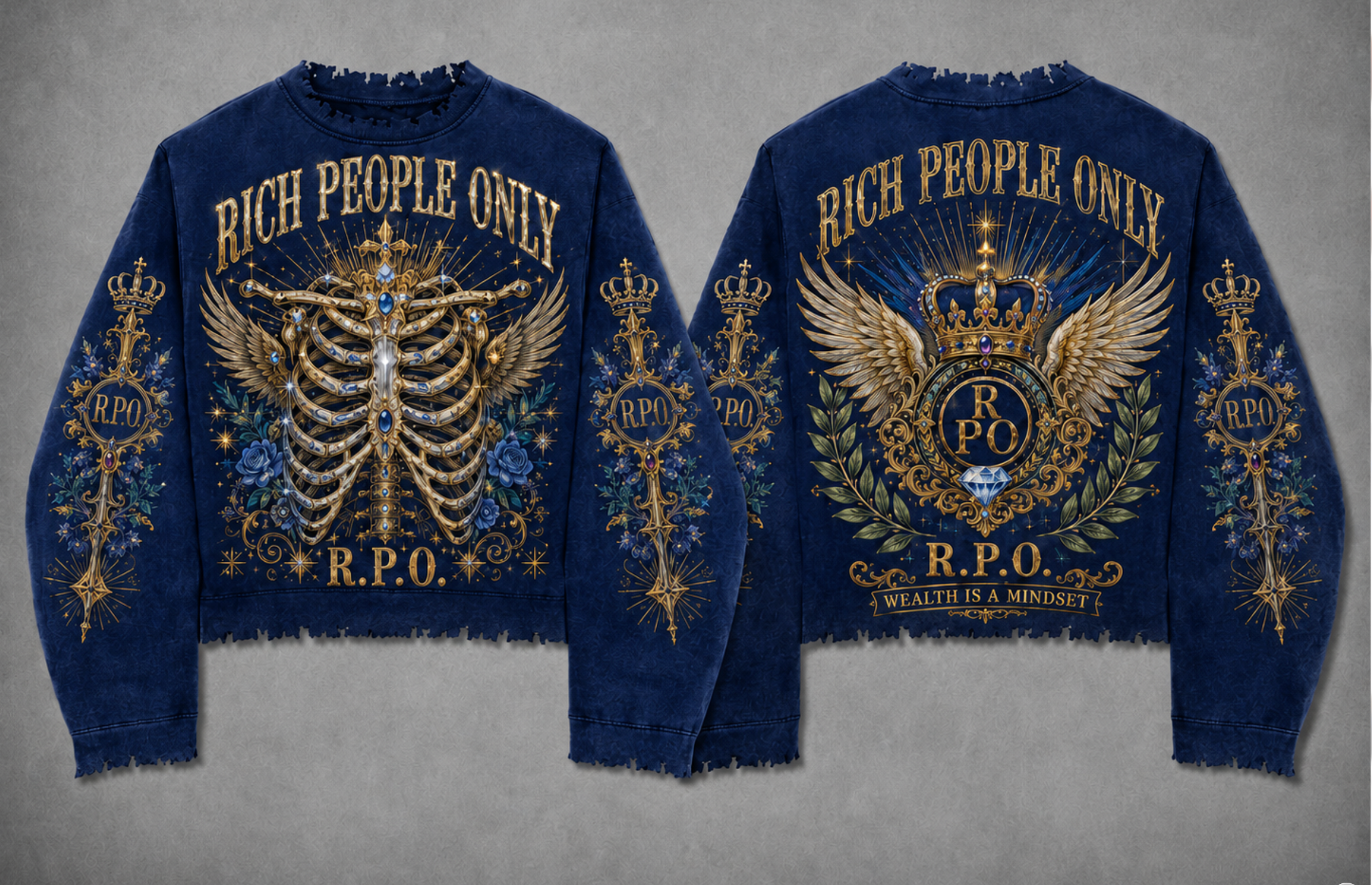 Rich People Only BLUE Luxury SET