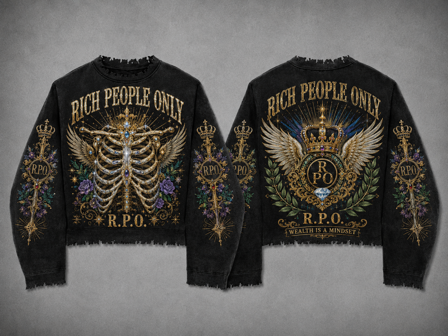 Rich People Only BLAK AND GOLD  Luxury