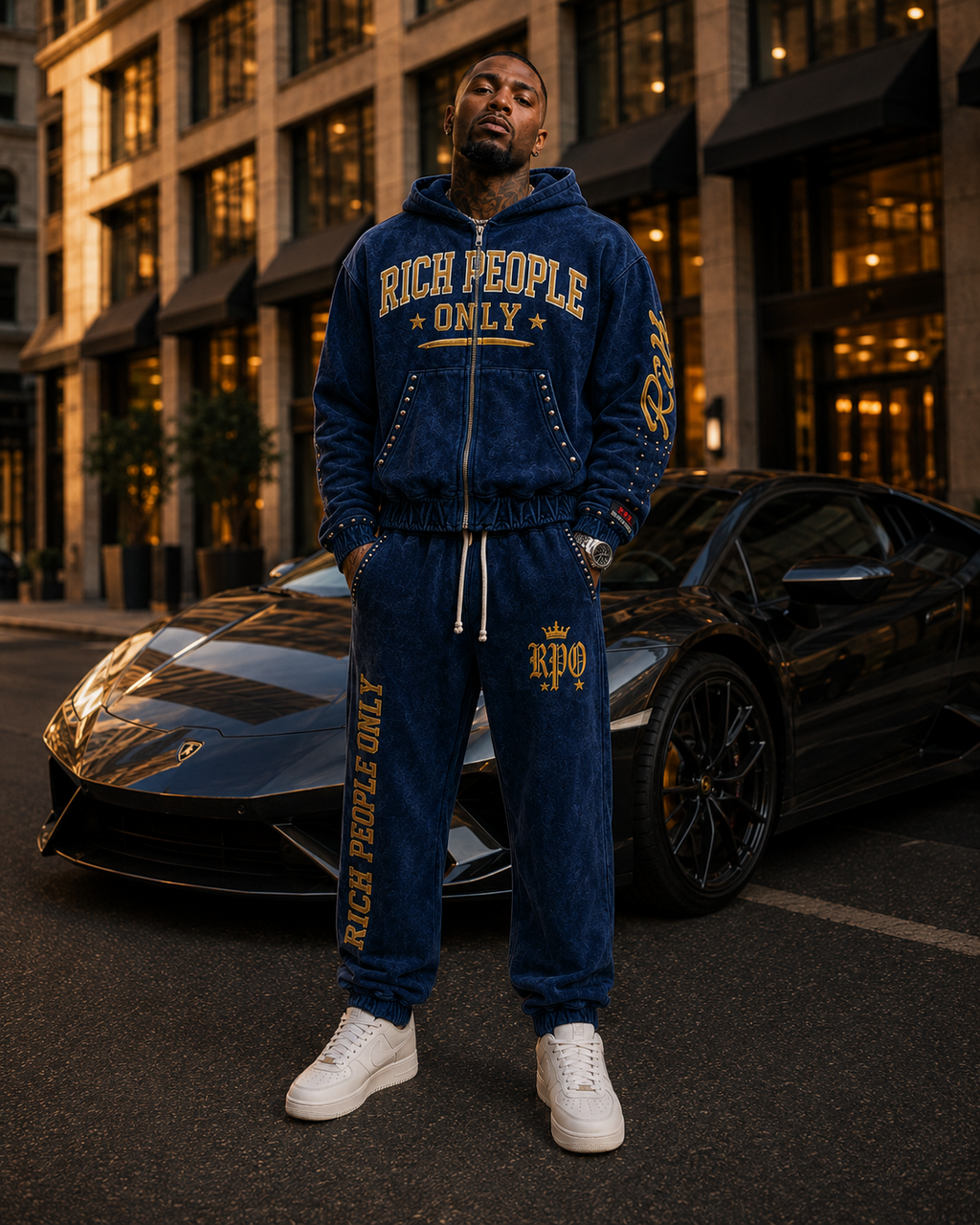 Rich People Only Premium Velour Tracksuit Set